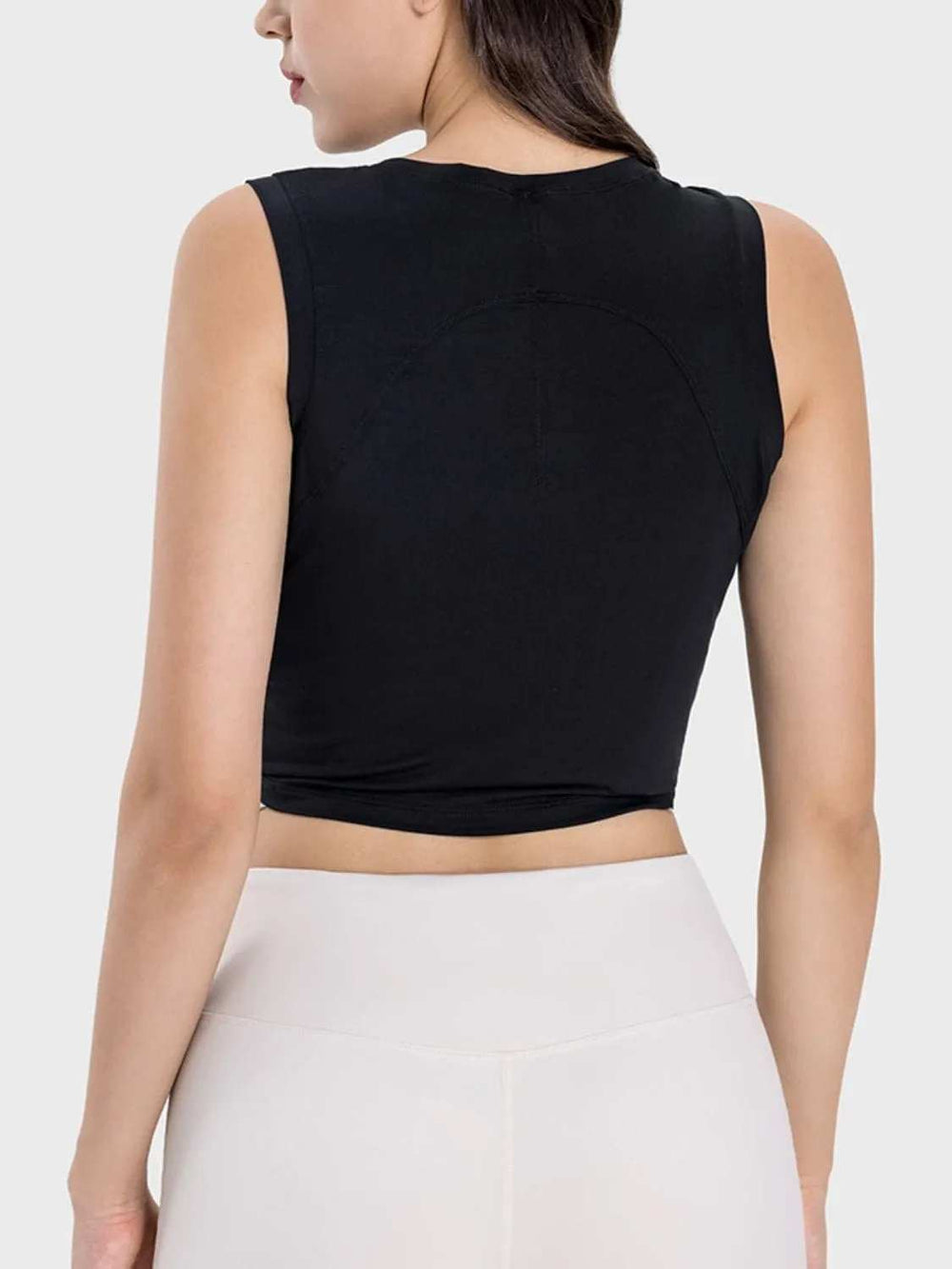 Drawstring Ruched Wide Strap Active Tank - Trendsi - Flyclothing LLC