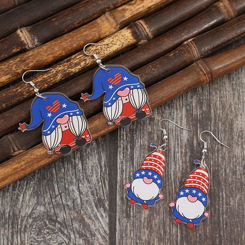 2 Pair Acrylic Gnome Earrings - Trendsi - Flyclothing LLC