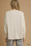 Umgee Textured Knit Long Sleeve Top - Trendsi - Flyclothing LLC