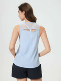 Millennia Cutout Back Round Neck Active Tank - Trendsi - Flyclothing LLC