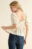 And The Why Lovely Textured and Smocked Top - Trendsi - Flyclothing LLC