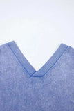 Mineral Wash Pocketed Sleeveless V Neck Loose Romper - Trendsi - Flyclothing LLC