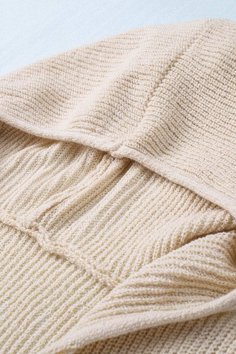 Distressed Zip Up Drawstring Hooded Cardigan - Trendsi - Flyclothing LLC