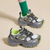 Letter Lace-Up Round Toe Athletic Shoes - Trendsi - Flyclothing LLC