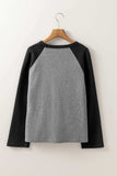 Star Round Neck Raglan Sleeve Top - Trendsi - Flyclothing LLC