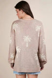 VERY J Palm Tree Graphic Oversized Knit Sweater - Trendsi - Flyclothing LLC
