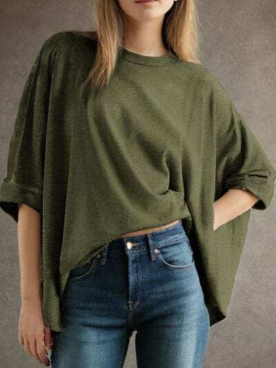 Lovelet Round Neck Half Sleeve T-Shirt - Trendsi - Flyclothing LLC