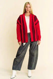 Davi & Dani Cable-Knit Color Block Open Front Cardigan - Trendsi - Flyclothing LLC