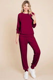 Super Lady Round Neck Raglan Sleeve Top and Pants Lounge Set - Trendsi - Flyclothing LLC