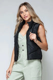 Snobbish Zip Up Quilted Hooded Vest - Trendsi - Flyclothing LLC