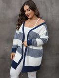 Plus Size Open Front Long Sleeve Cardigan - Trendsi - Flyclothing LLC