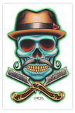 Black Market Art Company Barber Skull Print - Black Market Art Company - Flyclothing LLC