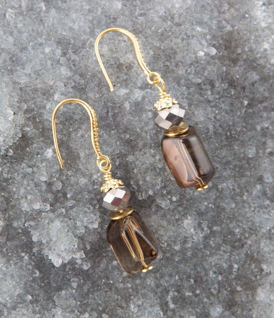 Baron Smoky Quartz Drop Earrings - Barse Jewelry - Flyclothing LLC