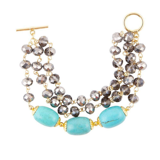 Baron Triple Strand Toggle Bracelet - Barse Jewelry - Flyclothing LLC