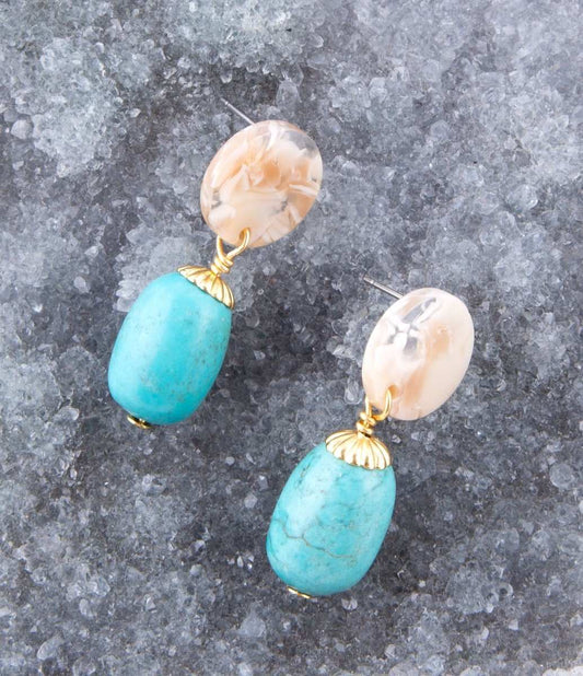 Baron Turquoise Drop Earrings - Barse Jewelry - Flyclothing LLC