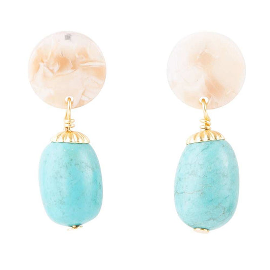 Baron Turquoise Drop Earrings - Barse Jewelry - Flyclothing LLC