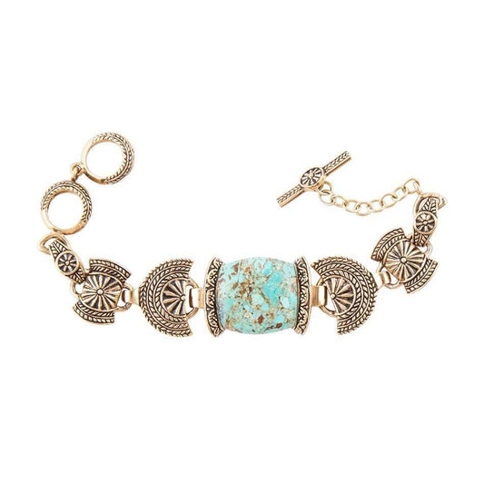 Batik Turquoise Toggle Bracelet - Barse Jewelry - Flyclothing LLC