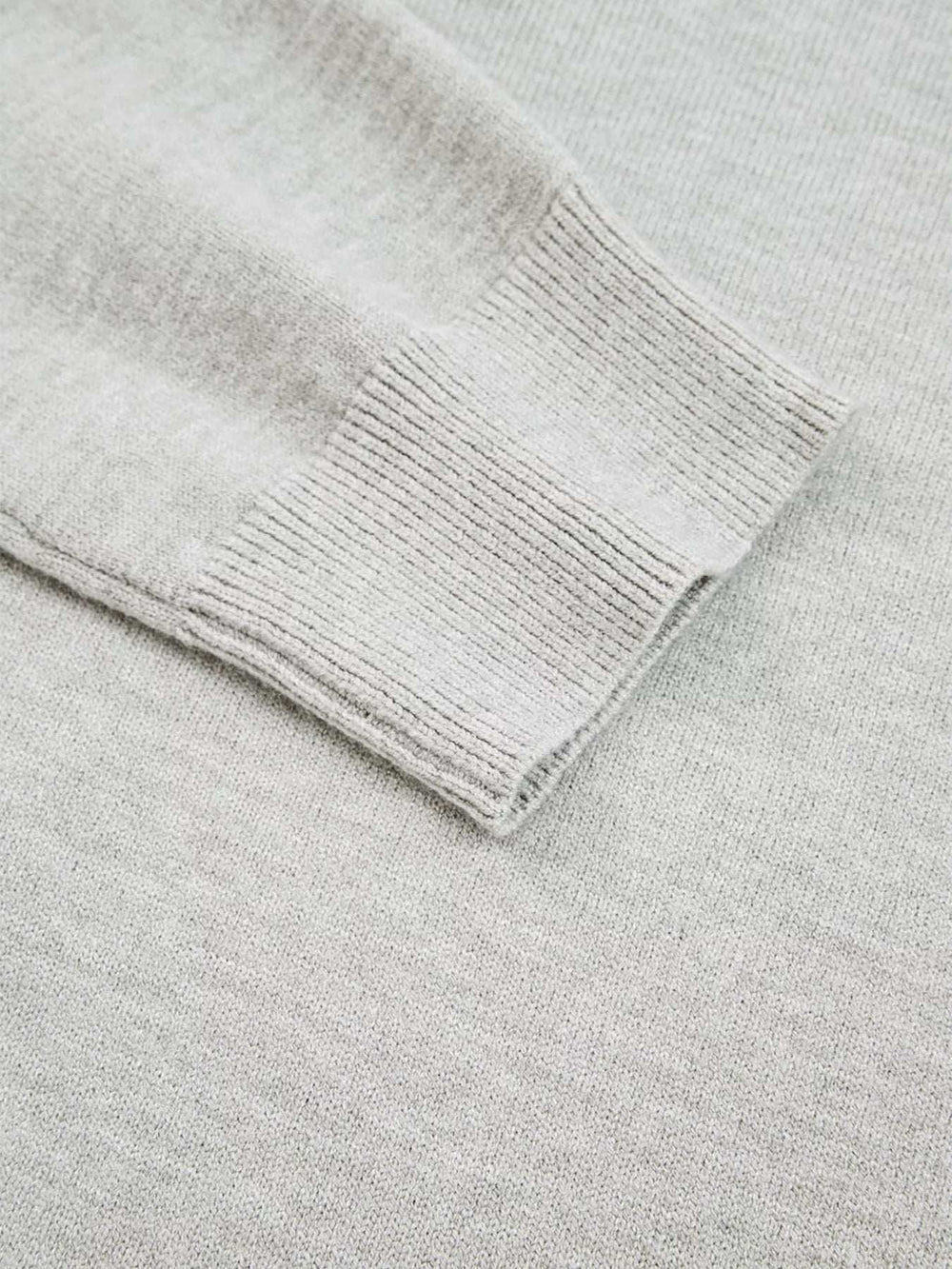 Button Keyhole Lace Patchwork Drop Shoulder Sweater - Trendsi - Flyclothing LLC