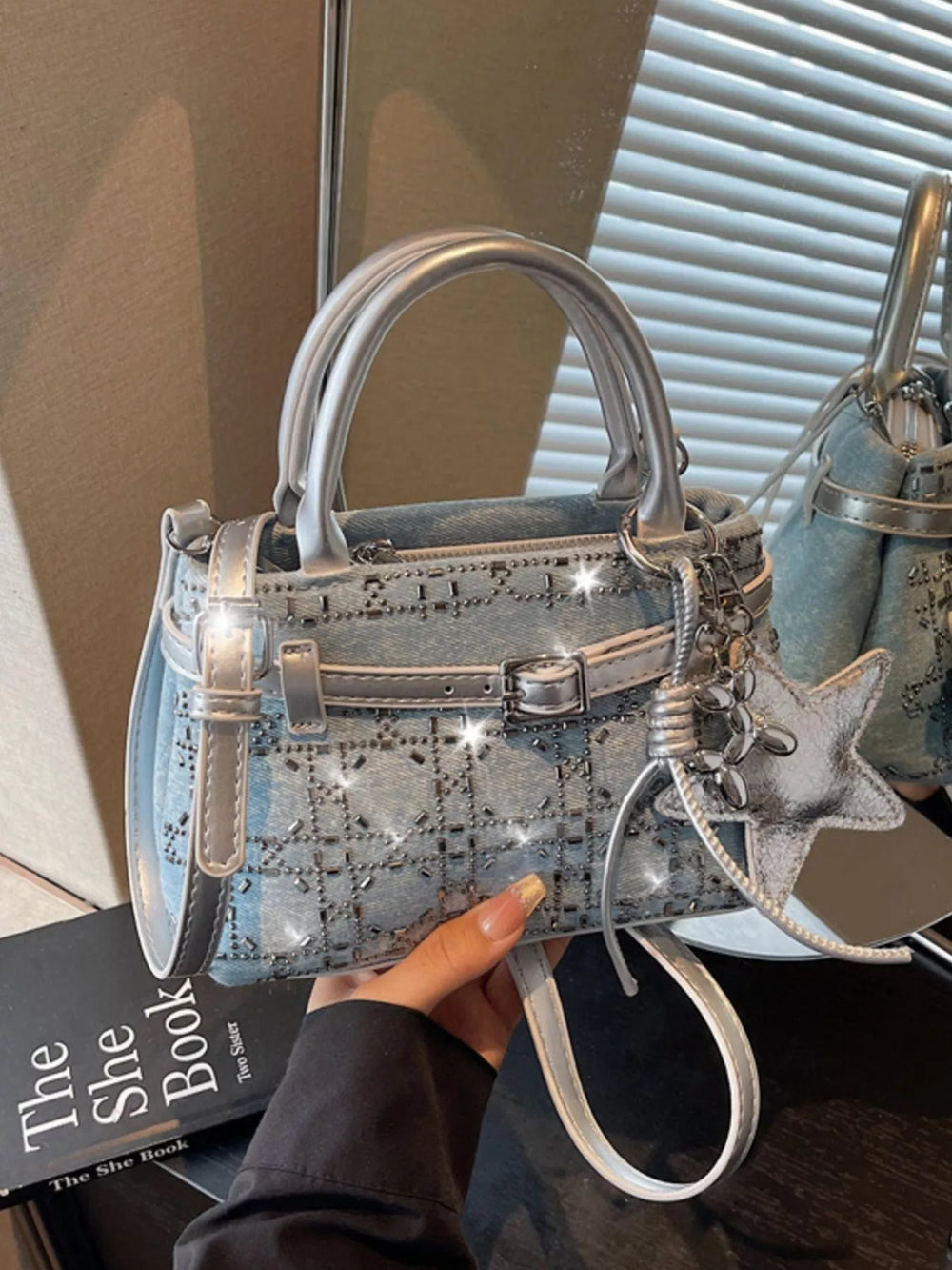 Texture Star Charm Crossbody Bag - Trendsi - Flyclothing LLC