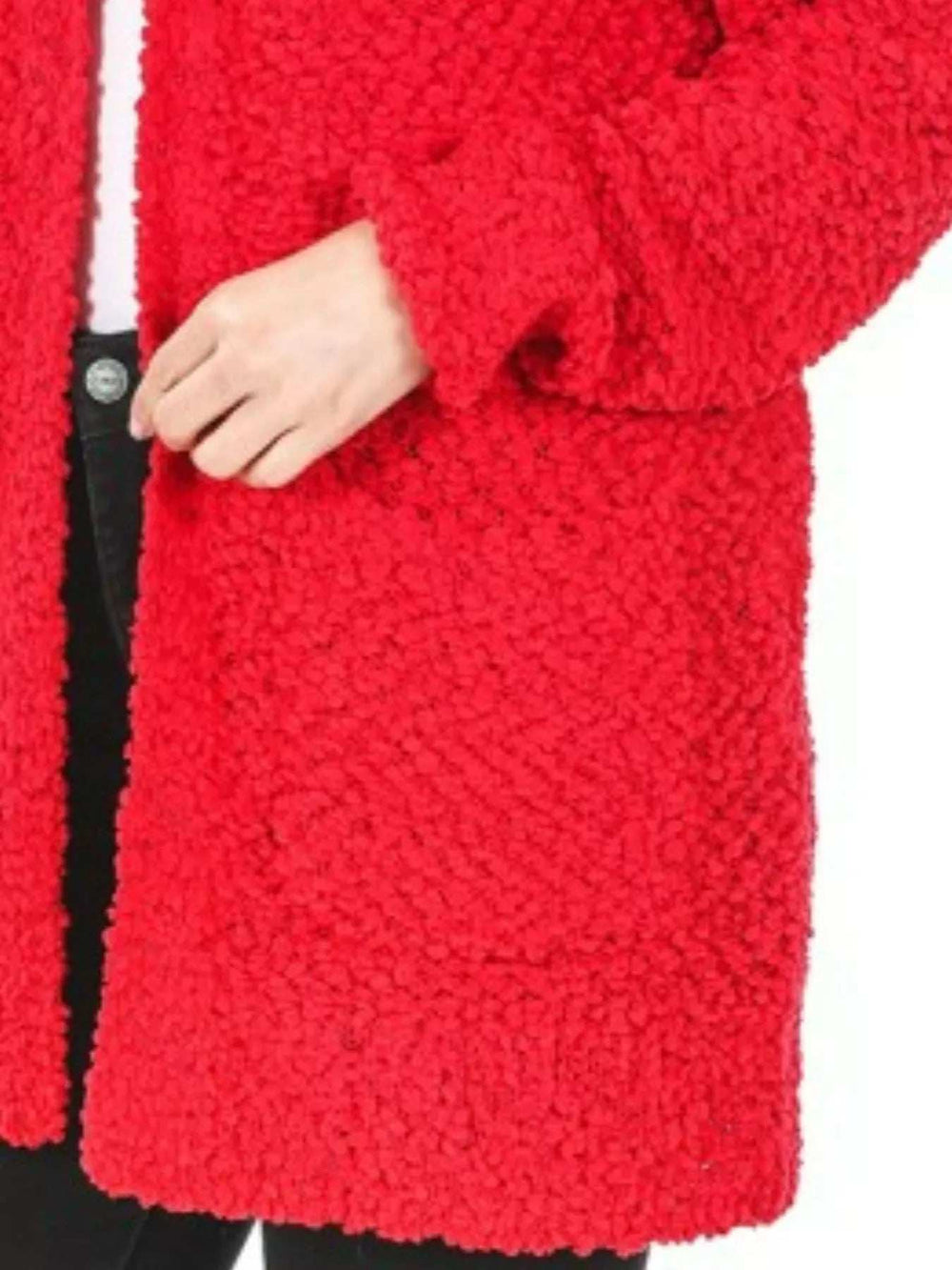 Zenana Long Sleeve Popcorn Sweater Cardigan with Pockets - Trendsi - Flyclothing LLC