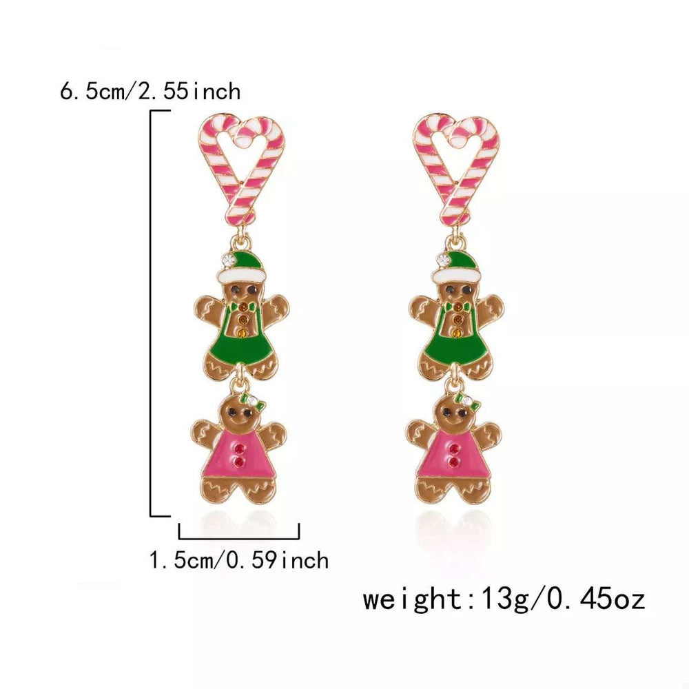 Christmas Gingerbread Drop Earrings - Trendsi - Flyclothing LLC