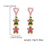 Christmas Gingerbread Drop Earrings - Trendsi - Flyclothing LLC