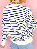 FIRECRACKER Striped Long Sleeve Sweatshirt - Trendsi - Flyclothing LLC