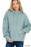 Zenana Oversized Fleece Kangaroo Pocket Hoodie - Trendsi - Flyclothing LLC
