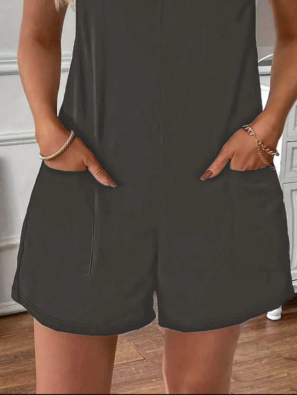 Full Size Scoop Neck Spaghetti Strap Overalls Plus Size - Trendsi - Flyclothing LLC