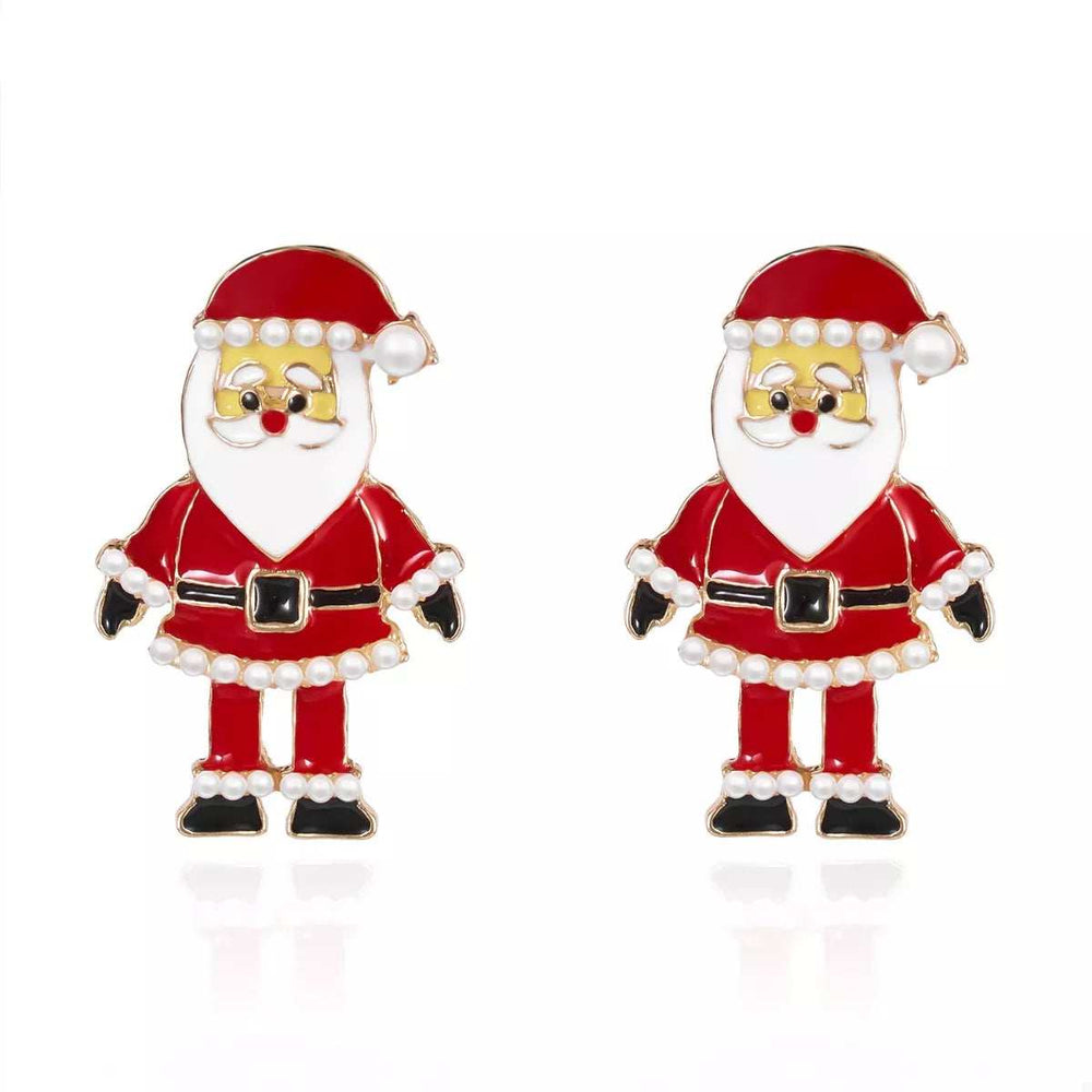 Christmas Santa Claus Stud Earrings - Trendsi - Flyclothing LLC
