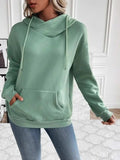 Drawstring Long Sleeve Hoodie with Kangaroo Pocket - Trendsi - Flyclothing LLC