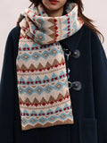 Vintage Geometric Knitted Scarf - Trendsi - Flyclothing LLC