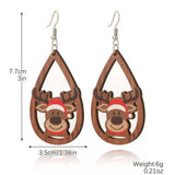Christmas Reindeer Teardrop Dangle Earrings - Trendsi - Flyclothing LLC