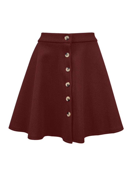 Buttoned Corduroy Mini Skirt - Trendsi - Flyclothing LLC