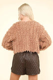 VERY J Shaggy Yarn Knit Zip Up Jacket - Trendsi - Flyclothing LLC