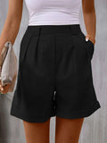 Pocketed Mid-Rise Waist Shorts - Trendsi - Flyclothing LLC