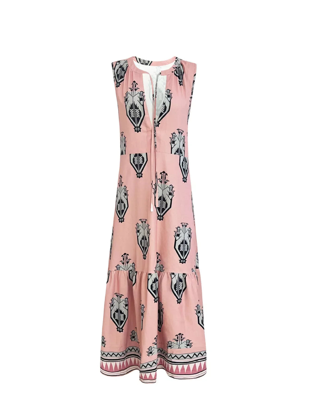 Printed Sleeveless Maxi Dress - Trendsi - Flyclothing LLC