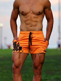 Men's Plus Size Drawstring Active Shorts - Trendsi - Flyclothing LLC