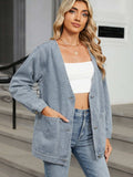 Pocketed V-Neck Button Up Denim Jacket - Trendsi - Flyclothing LLC