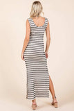 Mittoshop Striped Scoop Neck Sleeveless Maxi Dress - Trendsi - Flyclothing LLC