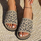 Leopard Open Toe Sandals - Trendsi - Flyclothing LLC