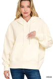 Zenana Oversized Fleece Kangaroo Pocket Hoodie - Trendsi - Flyclothing LLC