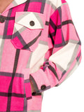 Zenana Oversized Plaid Fleece Shacket - Trendsi - Flyclothing LLC