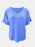 Full Size Scoop Neck Short Sleeve T-Shirt - Trendsi - Flyclothing LLC