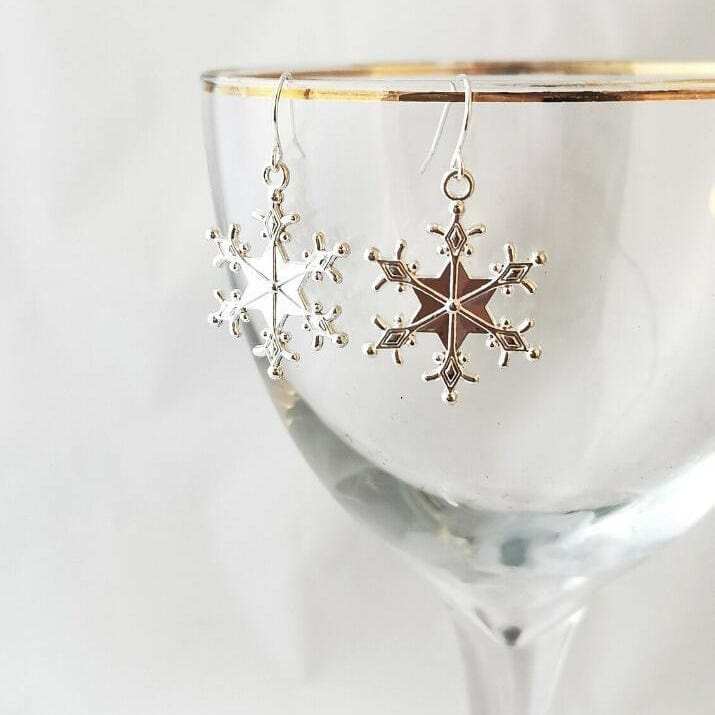 Silver-Plated Snowflakes Earrings - Trendsi - Flyclothing LLC
