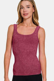 Zenana Ribbed Scoop Neck Tank - Trendsi - Flyclothing LLC