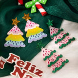 Christmas Tree Dangle Earrings - Trendsi - Flyclothing LLC