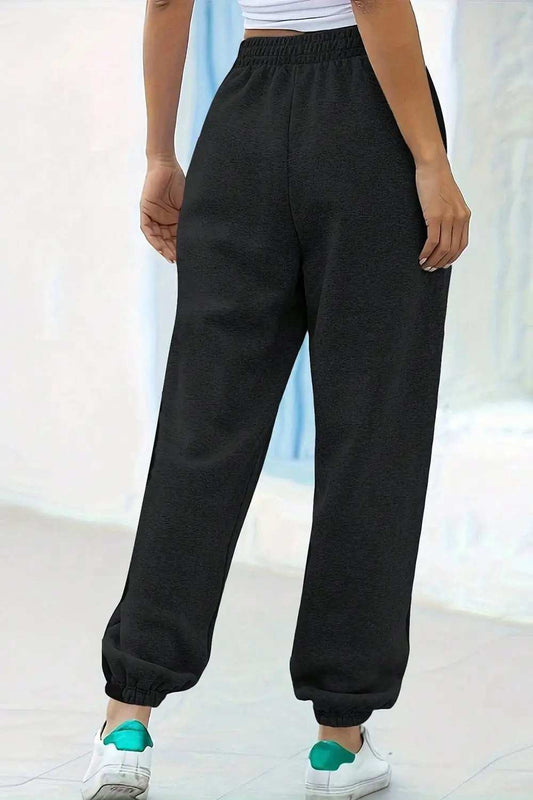 Elastic Waist Joggers with Pockets - Trendsi - Flyclothing LLC