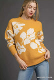 Umgee Floral Long Sleeve Sweater - Trendsi - Flyclothing LLC