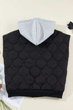 Drawstring Zip Up Hooded Vest Coat - Trendsi - Flyclothing LLC